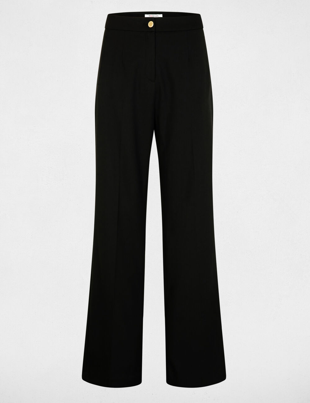 pantalon flare a pinces noir femme Pantalon flare à pinces noir femme