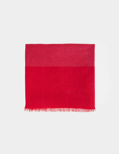 Sjaal met details medium rood vrouw
