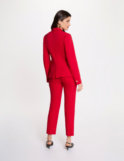 Blazer double boutonnage rouge femme