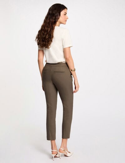 7/8 broek met ceintuur brons vrouw