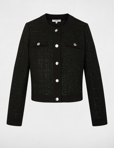 veste courte ajustee noir femme Veste courte ajustée noir femme