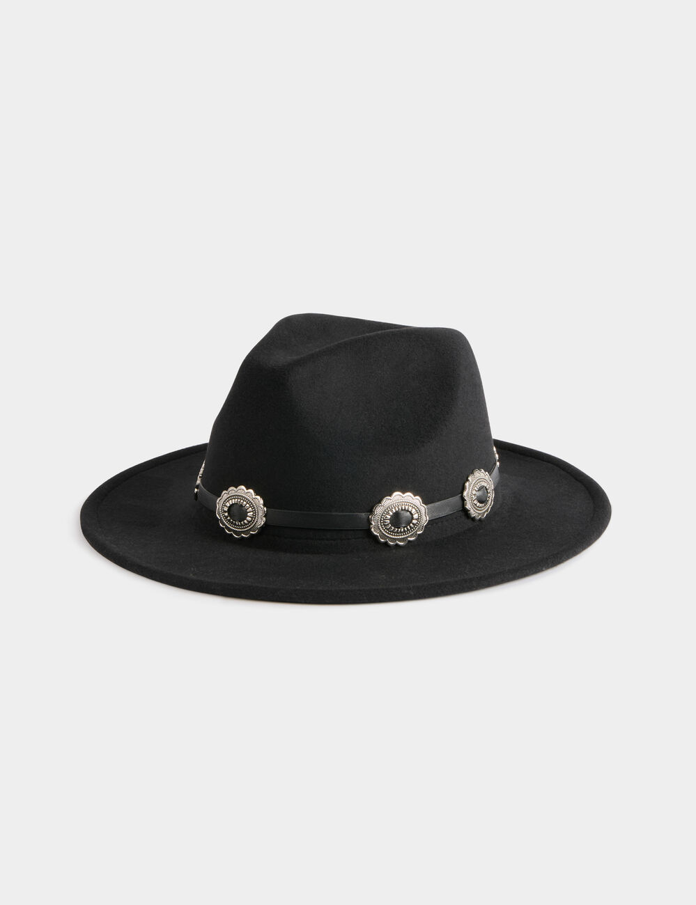 Hoed met western details zwart vrouw