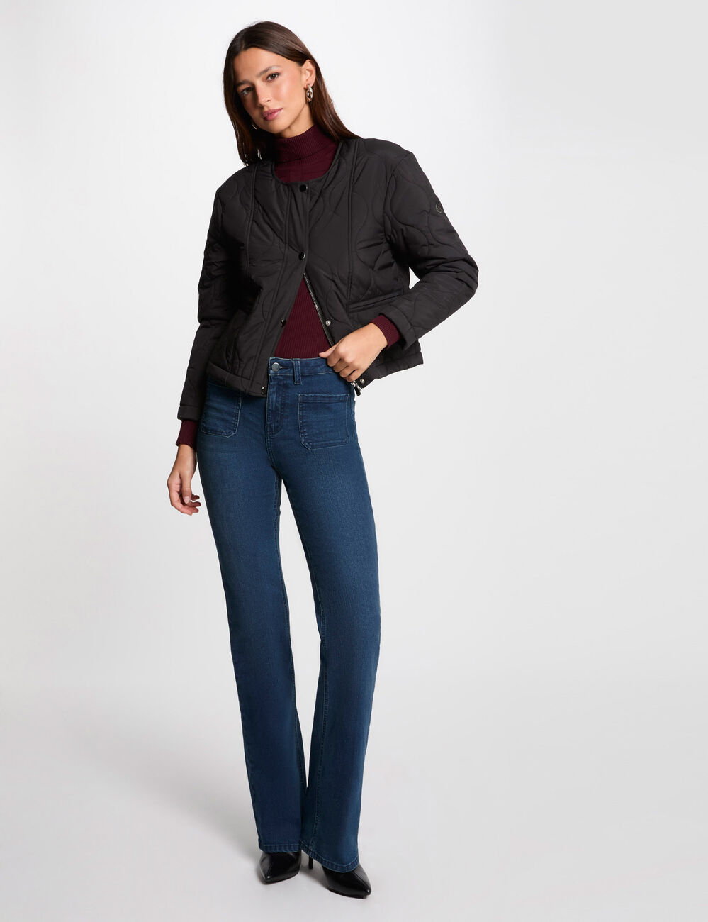 Doudoune courte noir femme