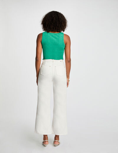 Mouwloze top emerald groen vrouw