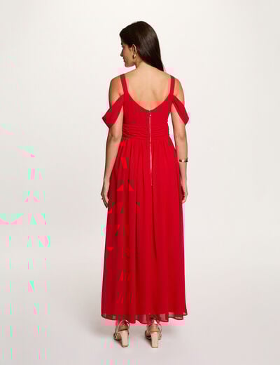Robe longue rouge femme
