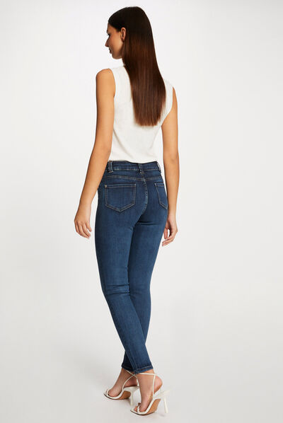 Jeans slim avec boutonnage jean stone femme