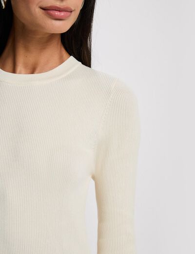 Robe pliss&eacute;e 2-en-1 ivoire femme