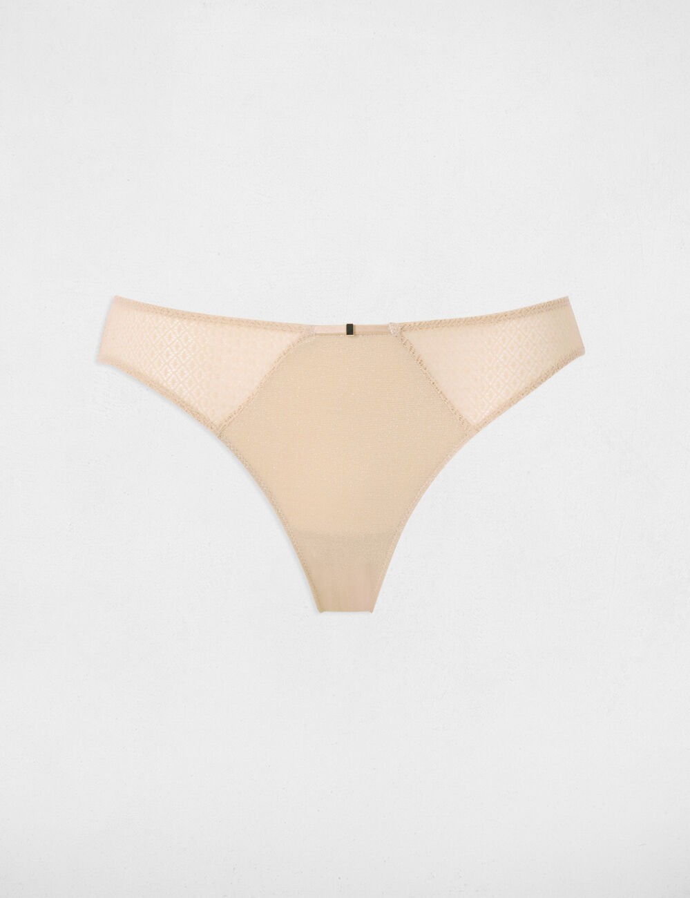 Lage taille kanten slip beige vrouw