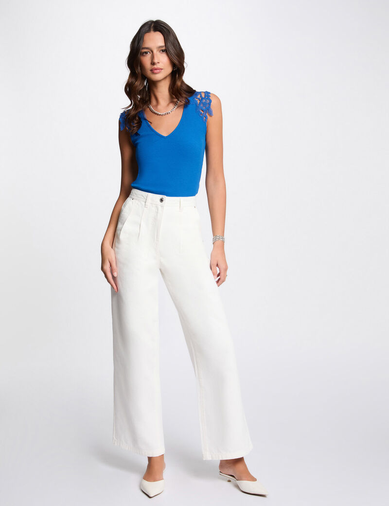 Débardeur sans manches bleu electrique femme