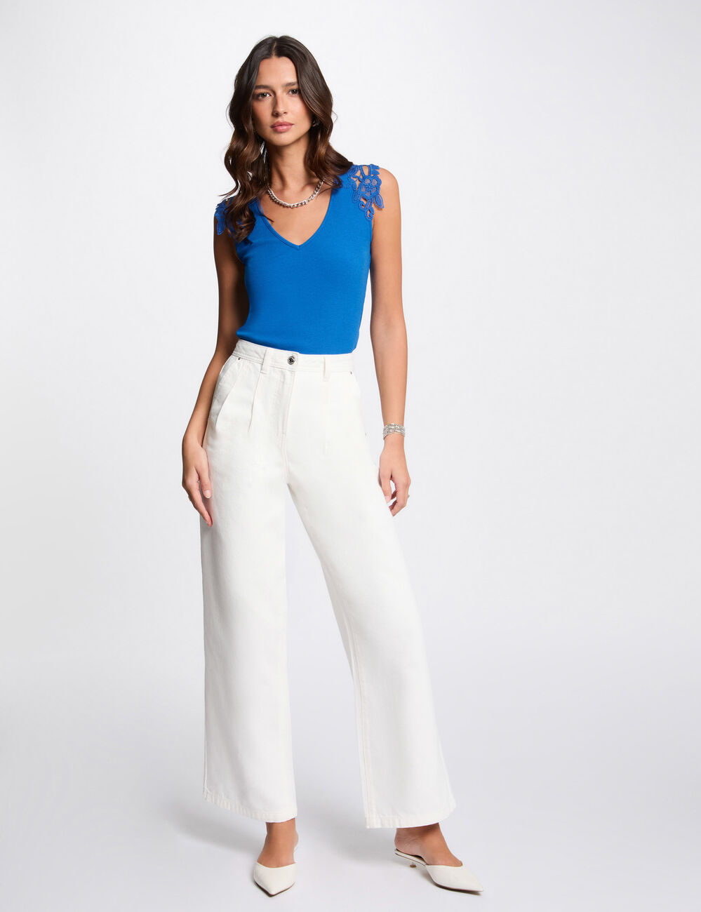 Débardeur sans manches bleu electrique femme