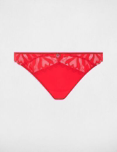 Kanten tanga rood vrouw