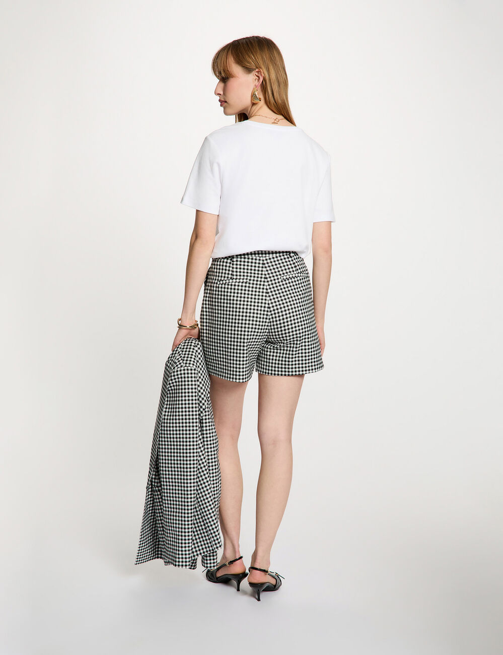 Short taille haute noir femme