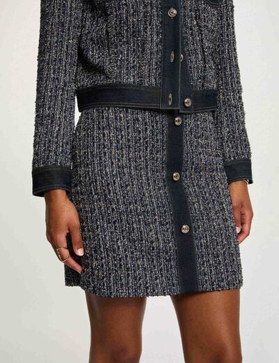 Jupe courte ajustée multicolore femme