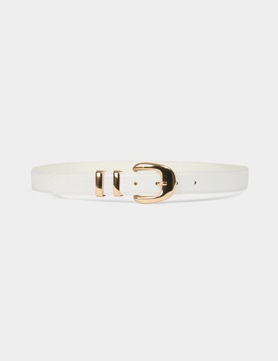 Ceinture croco blanc femme