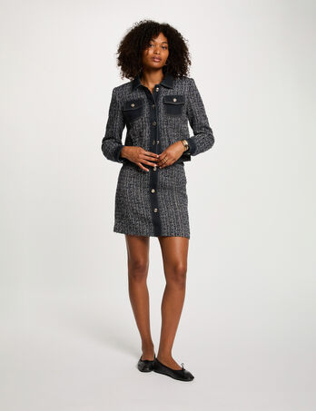 Jupe courte ajustée multicolore femme