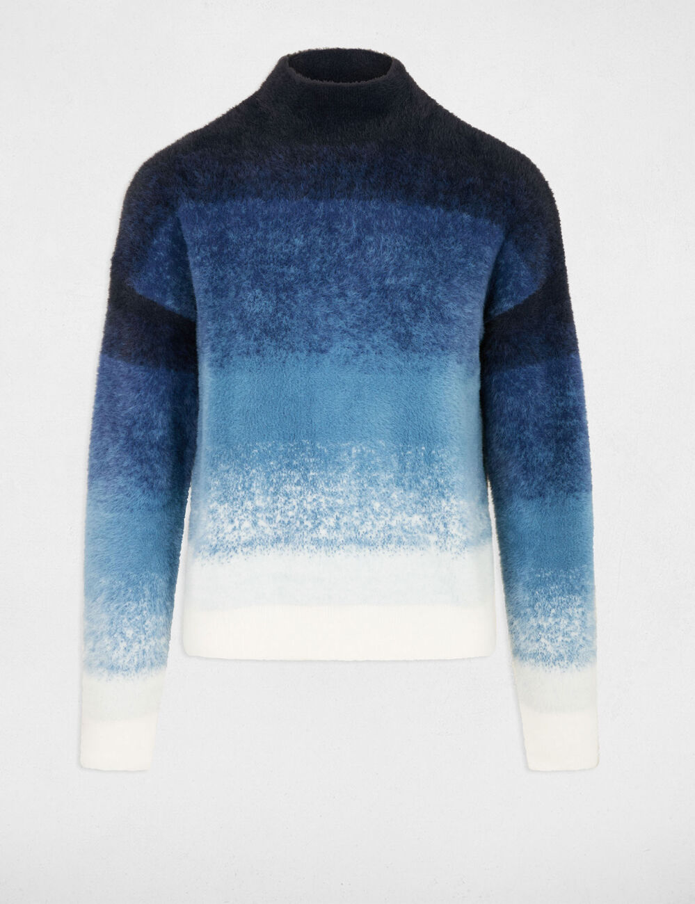 Trui met hoge hals bleu vrouw