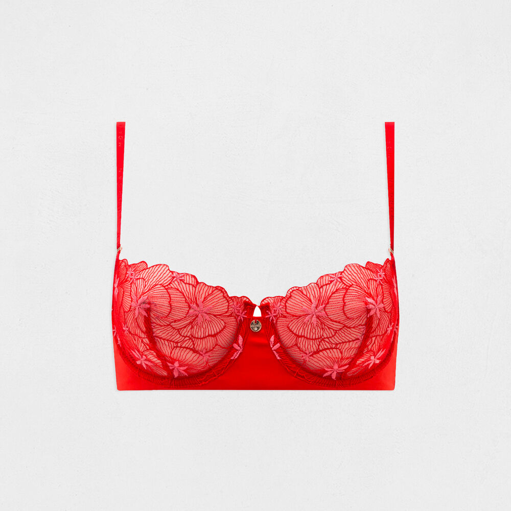 Soutien-gorge armatures rouge femme