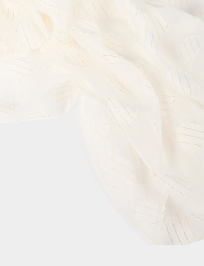 Foulard à pois blanc femme