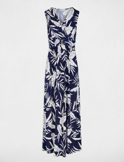 Robe longue d&eacute;collet&eacute; multicolore femme