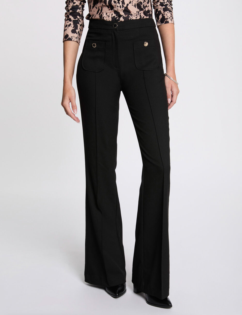 Bootcut broek zwart vrouw
