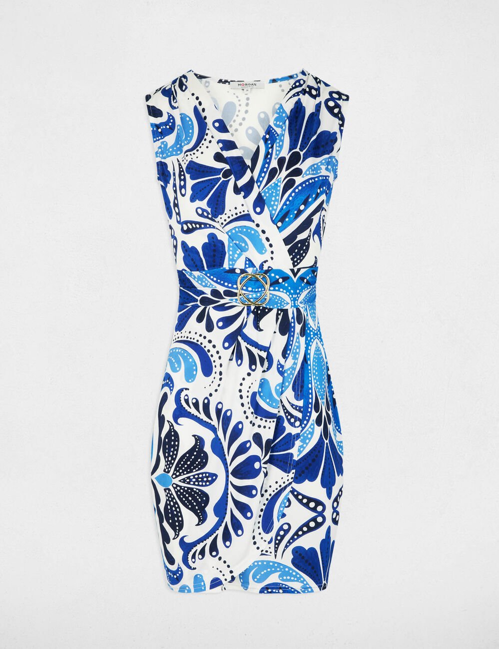 Robe courte d&eacute;collet&eacute; multicolore femme