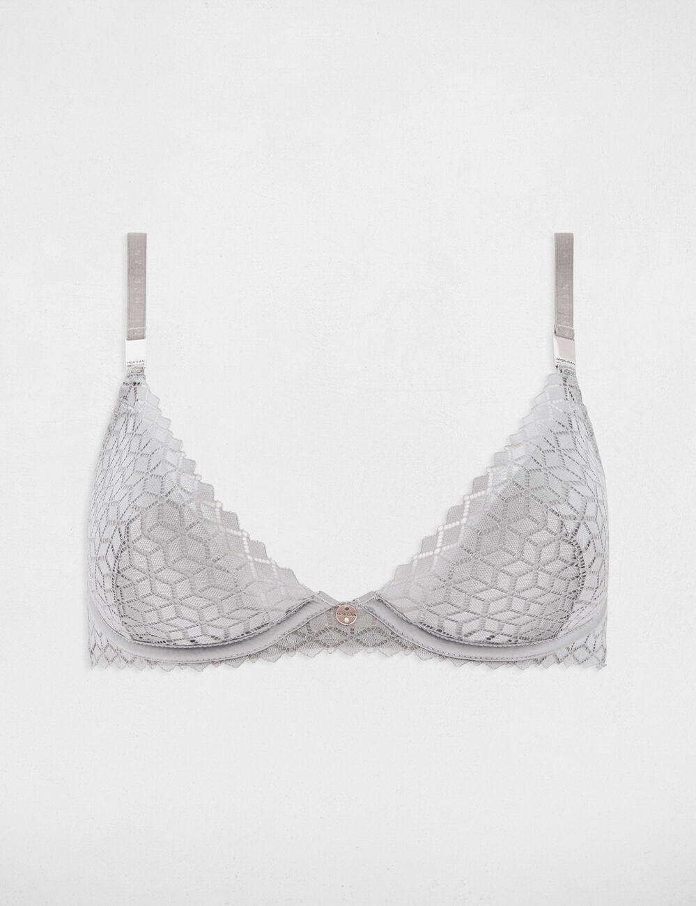 Soutien-gorge à coques couleur argent femme