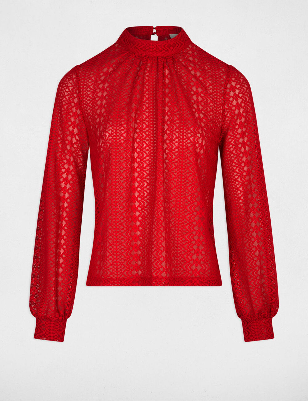 T-shirt manches longues rouge femme