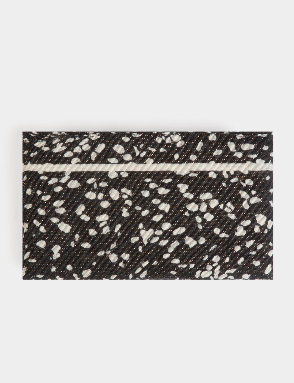 Foulard plissé à pois noir femme
