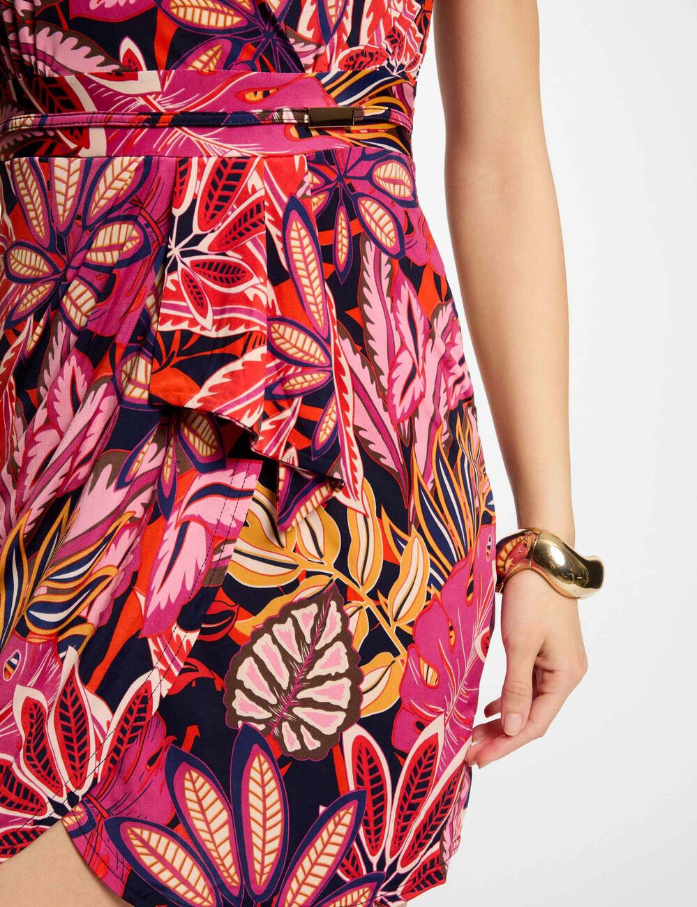 Robe courte portefeuille multico femme