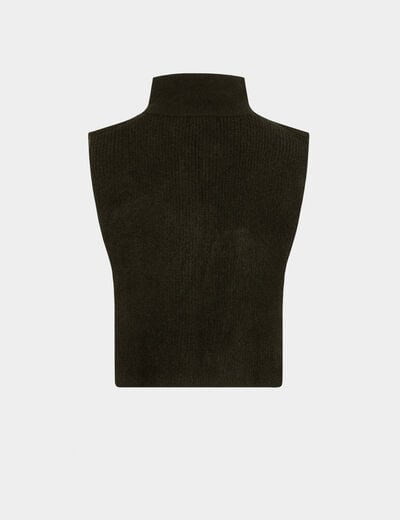 Poncho met ritssluiting zwart vrouw