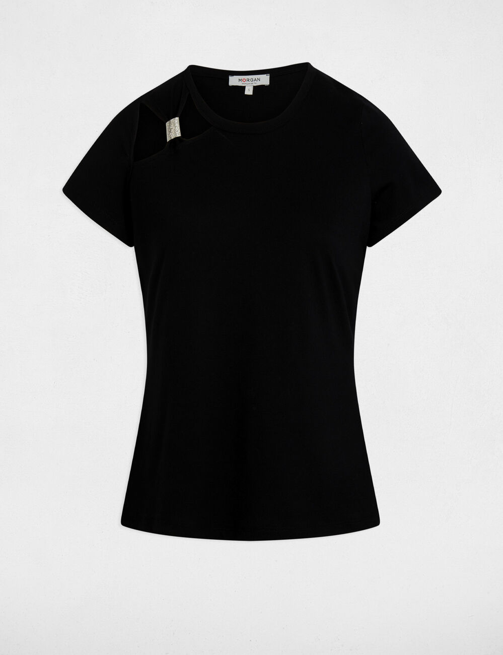 T-shirt manches courtes noir femme