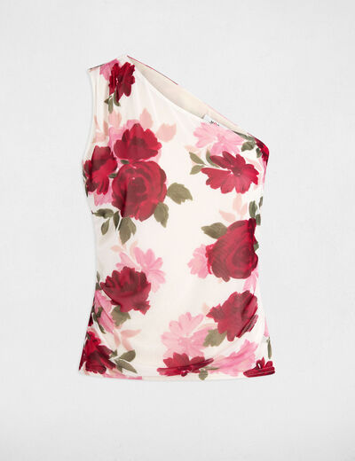 Mouwloos T-shirt meerkleurig vrouw