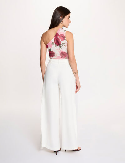 Mouwloos T-shirt meerkleurig vrouw