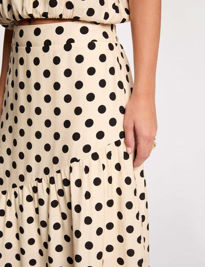 Jupe longue ajust&eacute;e multicolore femme