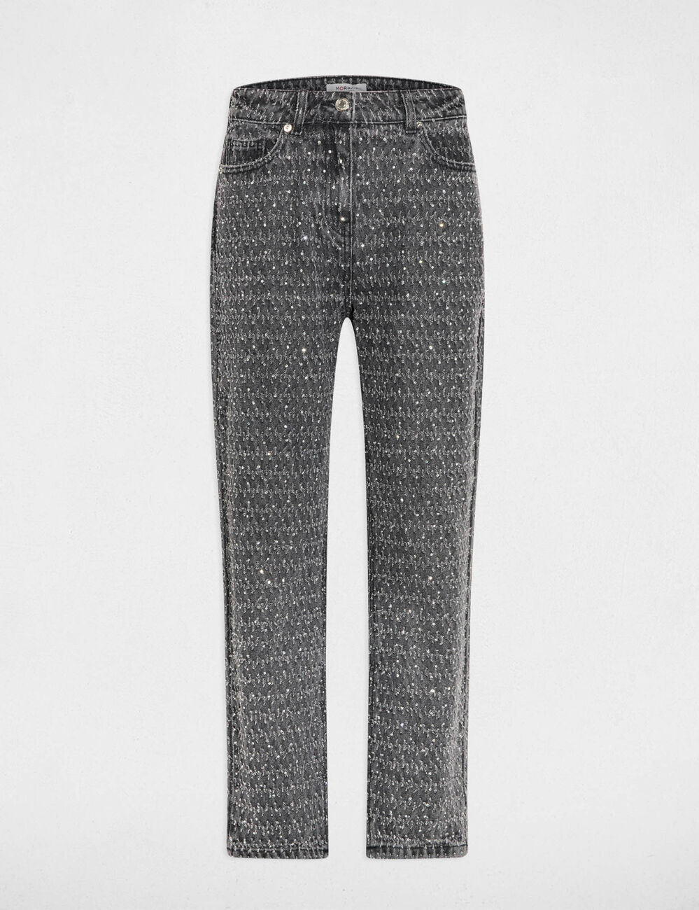 Hoge taille mom jeans mediumgrijs vrouw