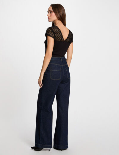 T-shirt manches courtes noir femme