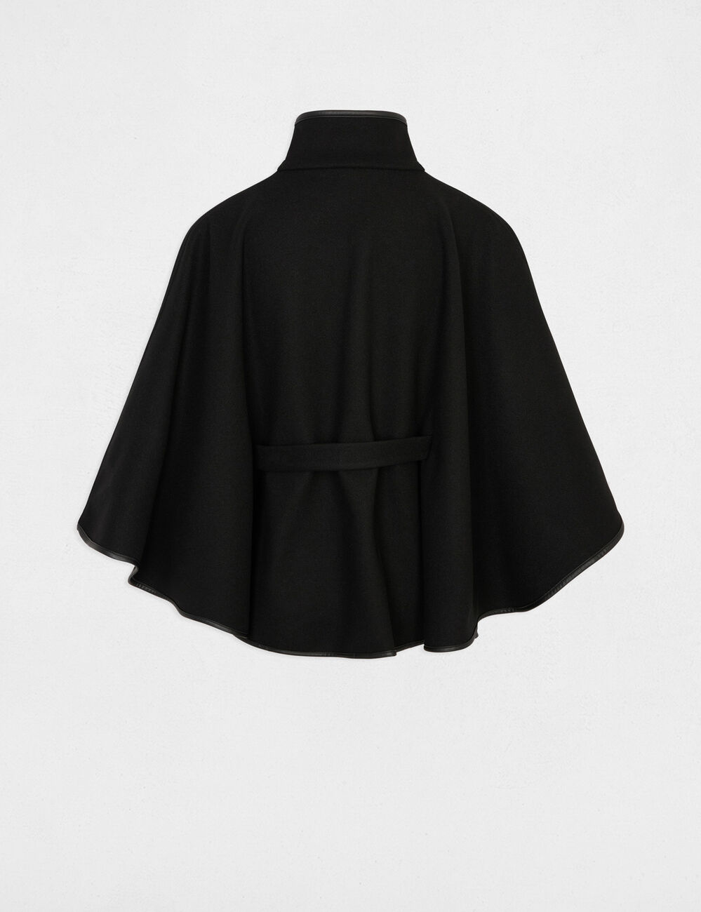 Poncho col montant noir femme