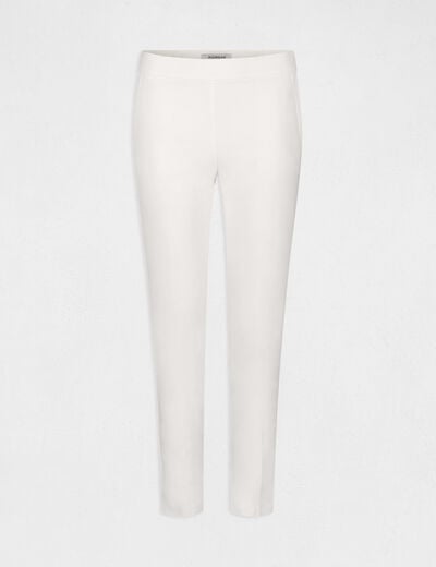 7/8 broek met ceintuur ivoor vrouw