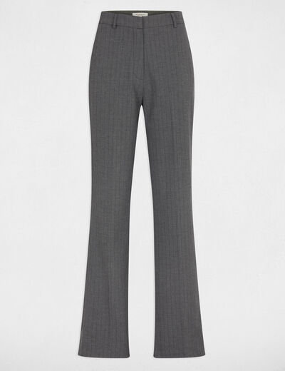 Pantalon jambe large gris moyen femme
