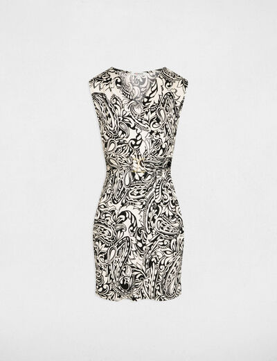 Korte wikkeljurk zwart vrouw