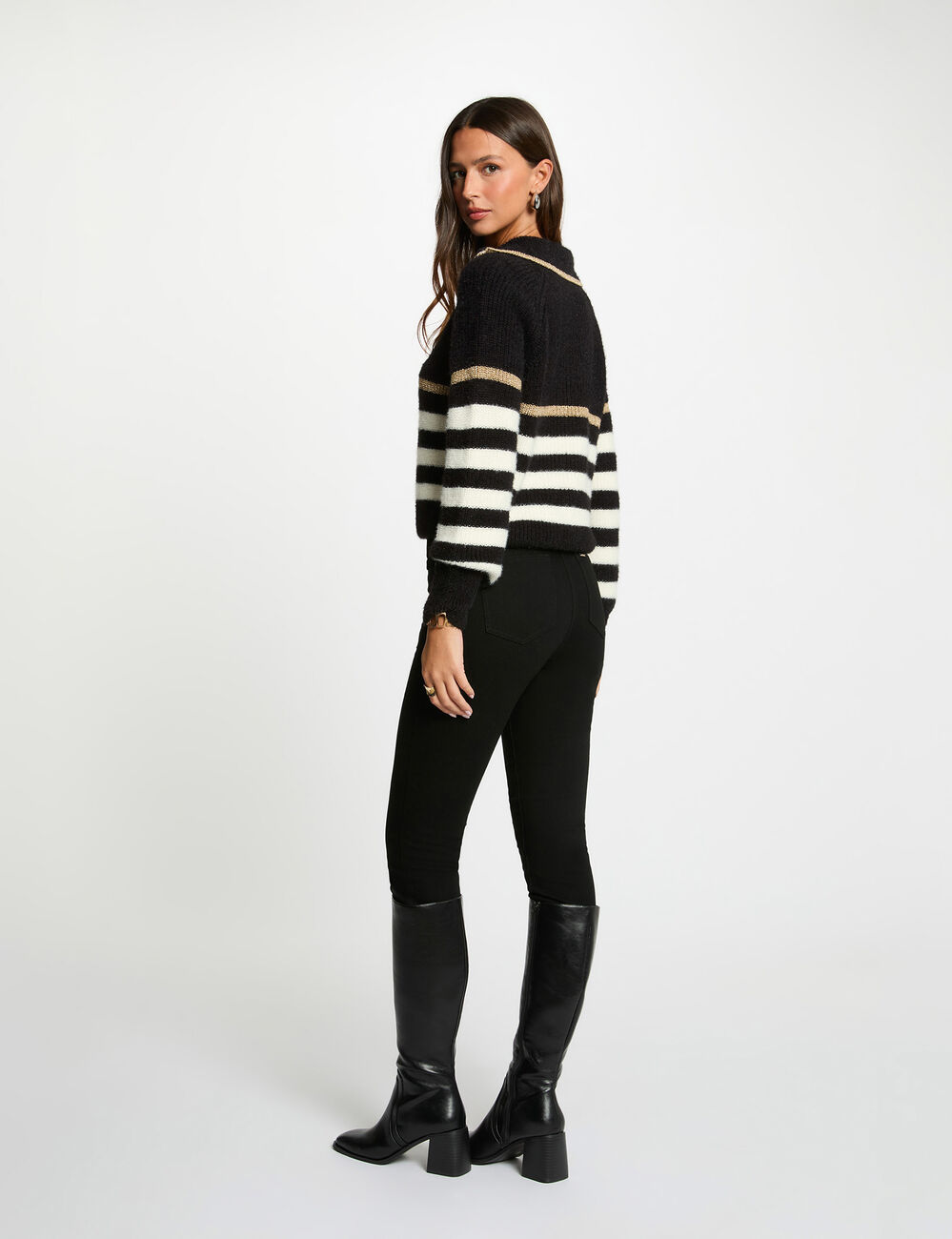pull col camionneur noir femme Pull col camionneur noir femme