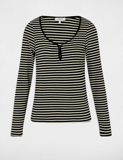 T-shirt manches longues noir femme