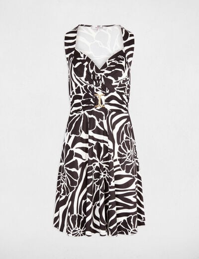 Robe courte d&eacute;collet&eacute; noir femme