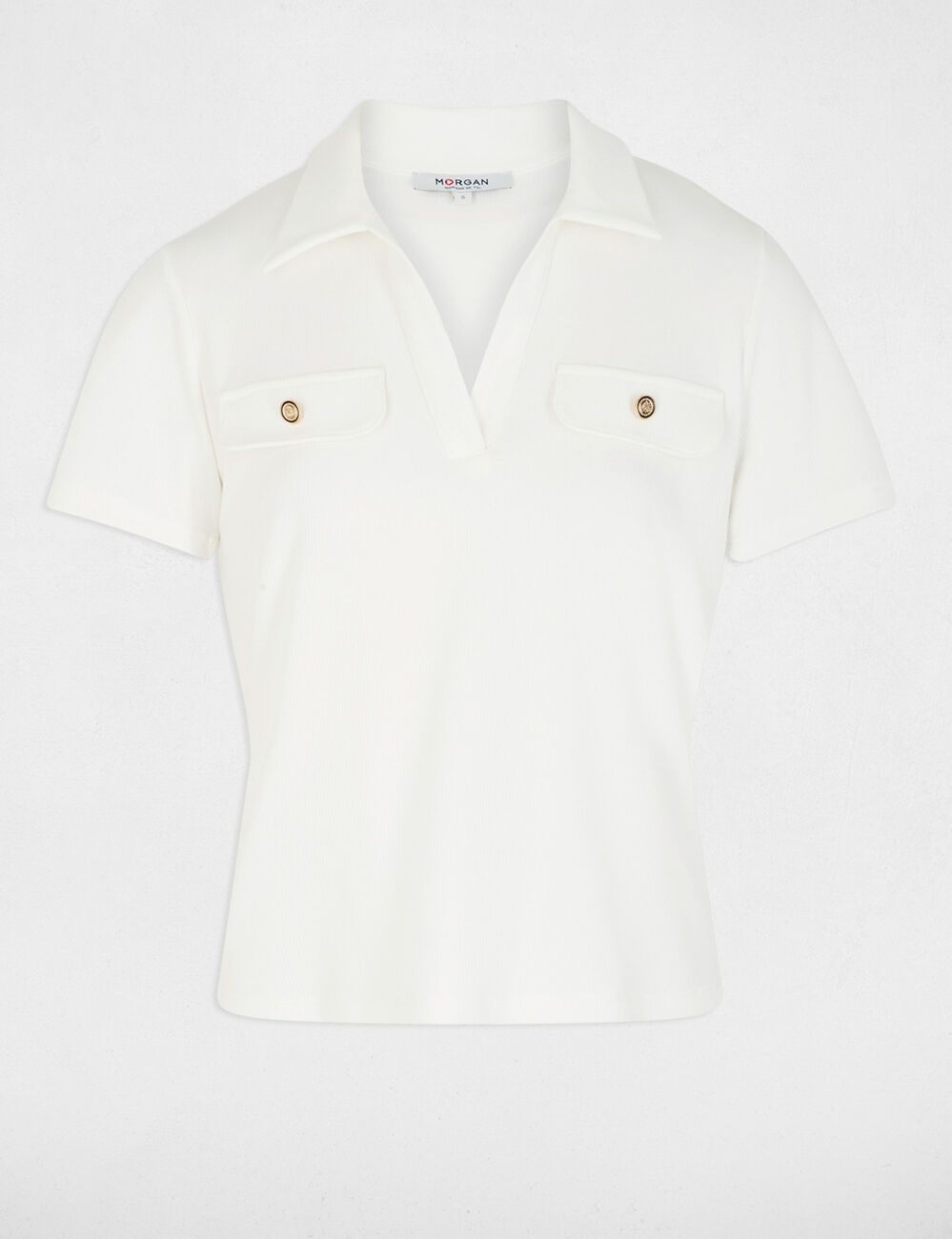 T-shirt manches courtes blanc femme