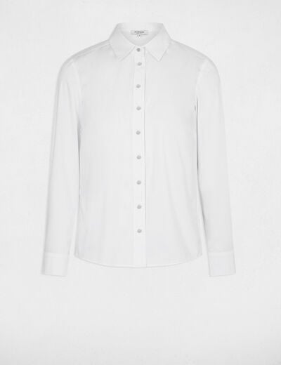 Chemise manches longues blanc femme