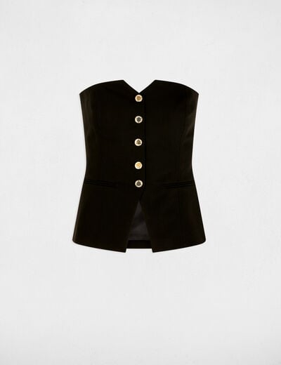 Bustier sans manches noir femme