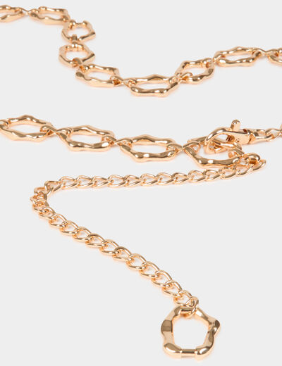 Ceinture chaîne jaune or femme