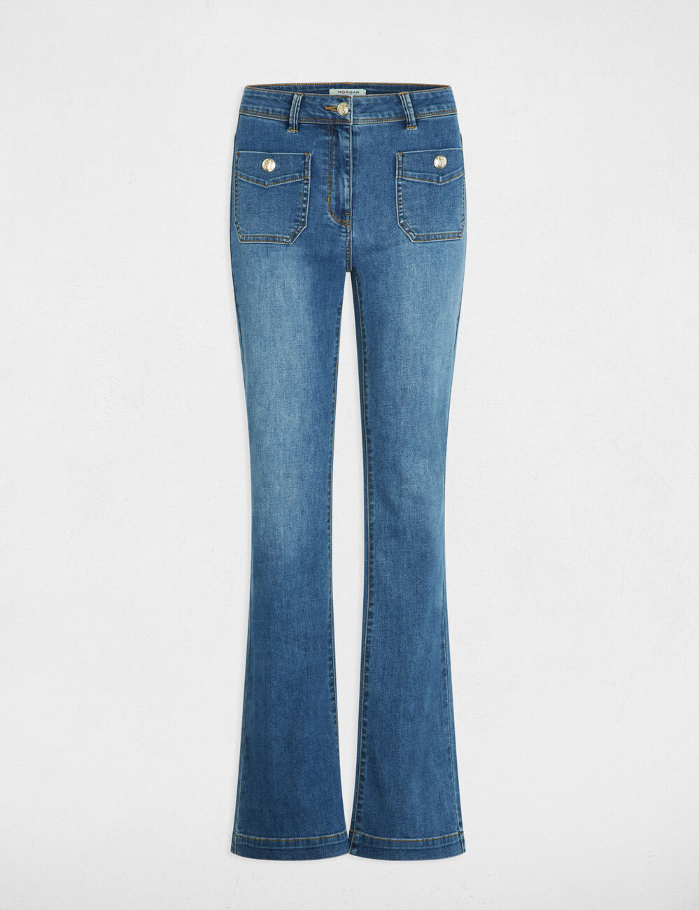 Bootcut jeans stone washed denim vrouw