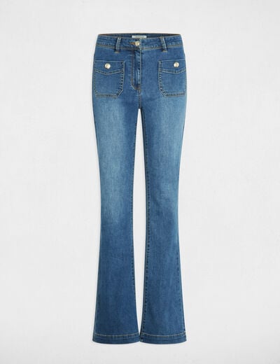 Bootcut jeans stone washed denim vrouw
