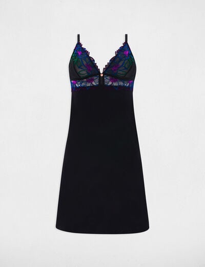 Nuisette en dentelle noir femme